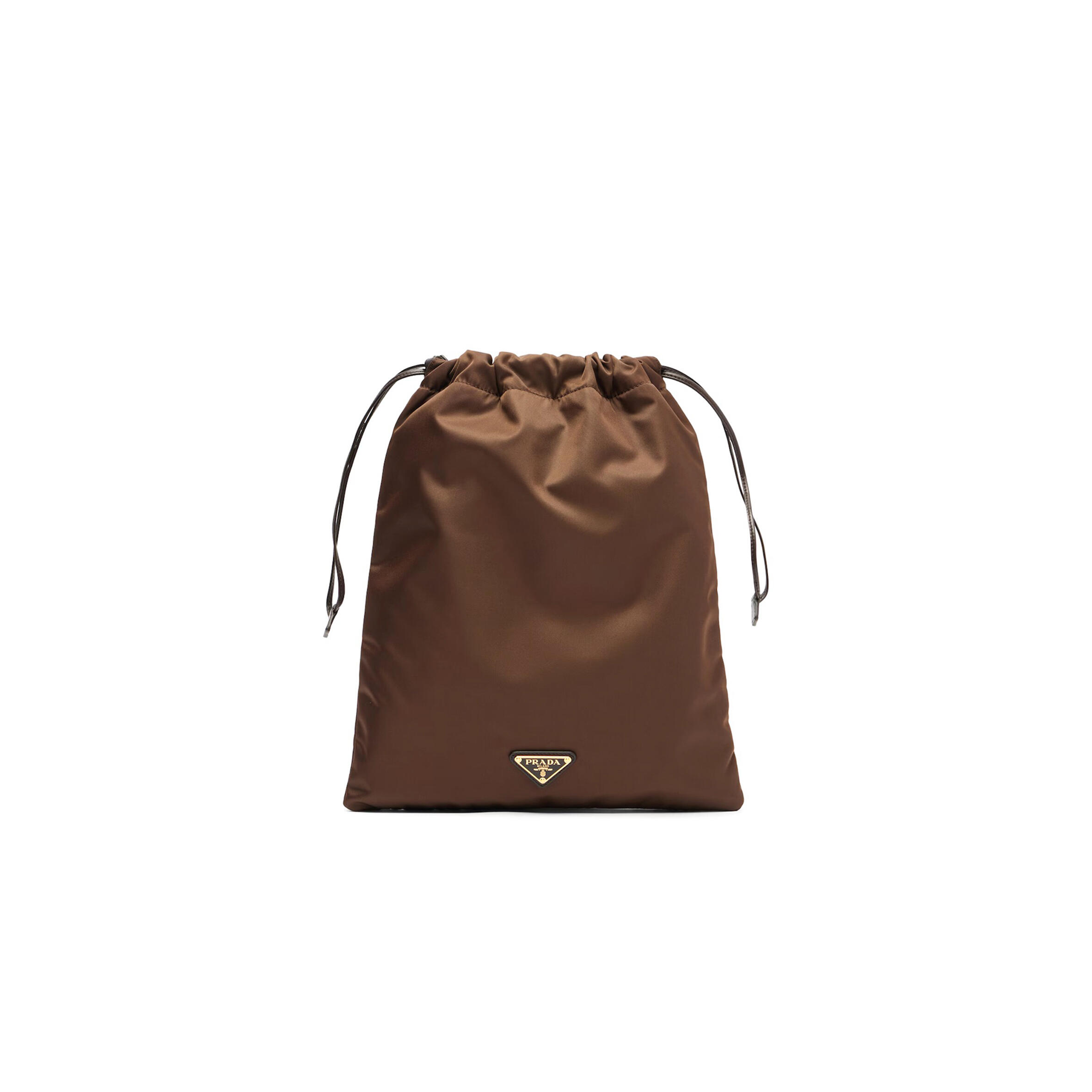 PRADA WISH LEATHER-TRIMMED RE-NYLON POUCH 1NK001 (35*29cm)